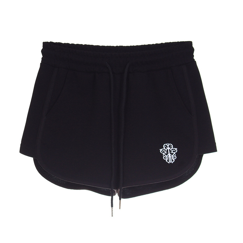 Exquisite Embroidered Loose Casual Sports Shorts Women's Home Fitness Yoga Pants with Pocket Cotton Hot Pants High Waist Slimming Exquisite Embroidered Loose Casual Sports Shorts Women's Home Fitness Yoga Pants with Pocket Cotton Hot Pants High Waist Slimming