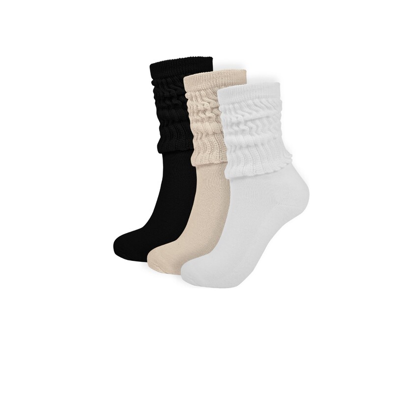 Three-Dimensional Patterns | 2026 Spring Sweet Solid Color Women's High Socks with Puffy Slouchy Design Jk Academy Style Breathable Three-Dimensional Patterns | 2026 Spring Sweet Solid Color Women's High Socks with Puffy Slouchy Design Jk Academy Style Breathable