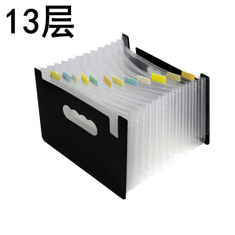 Transfronterizo dedicado gran capacidad A5 Mini pequeño tamaño órgano clip multi-capa carpeta factura sola bolsa de almacenamiento retráctil de pie