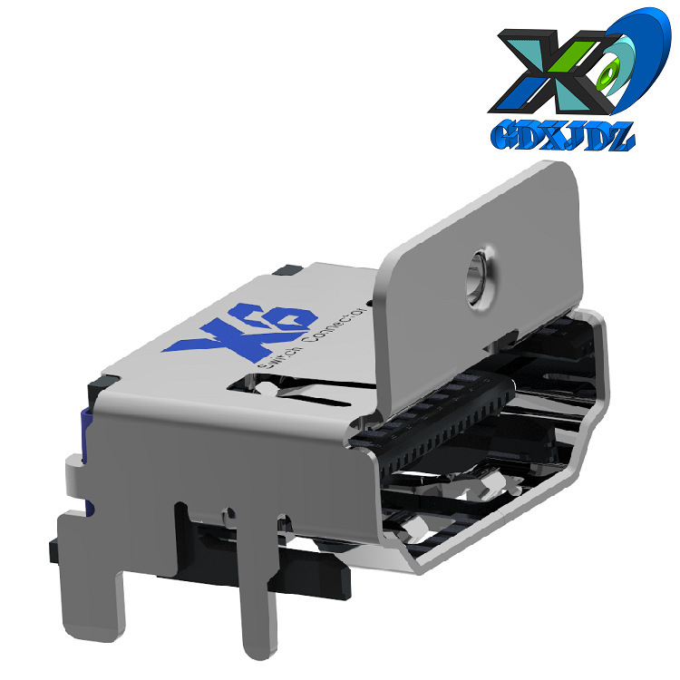 A female HMDI female seat H8.78MM HDMI connector with ears mini patch HDMI socket 19Pin