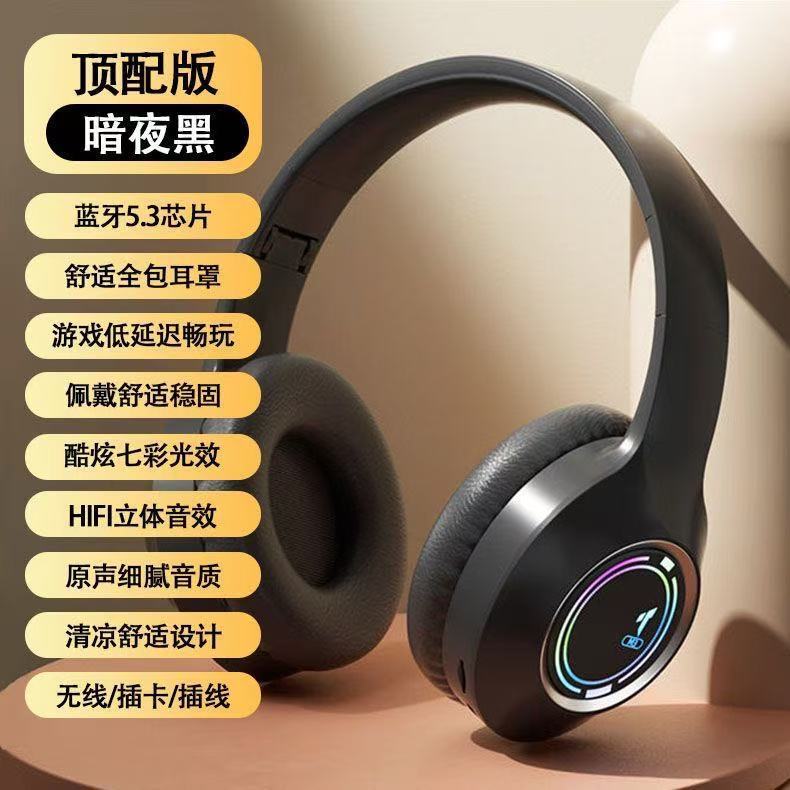 2025新款头戴式蓝牙耳机无线华运动适用索降噪为电竞游戏尼长续航|undefined