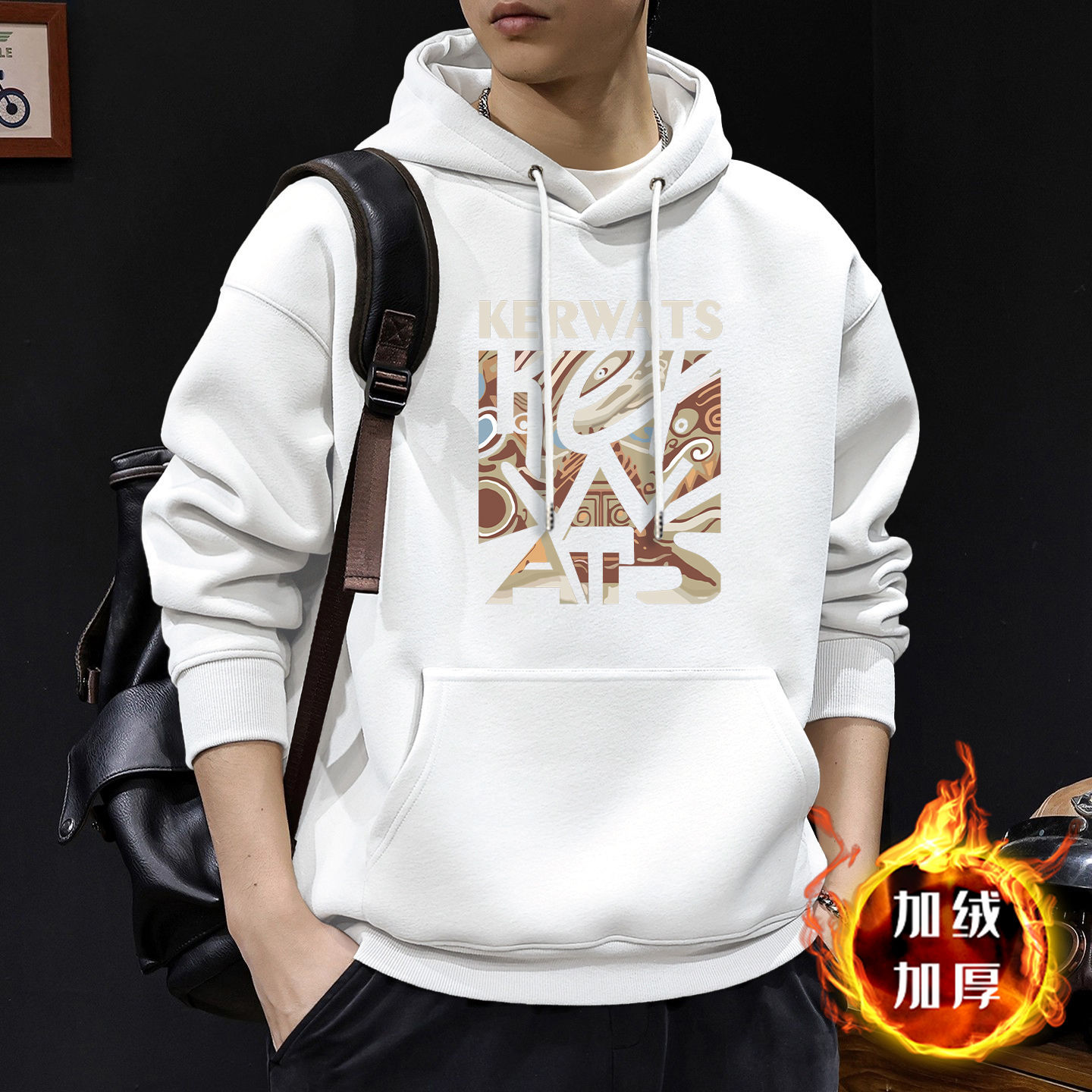 Pesado americano chaqueta deportiva hombre encapuchado primavera nueva ropa de hombre de tamaño grande primavera y otoño chaqueta suelta