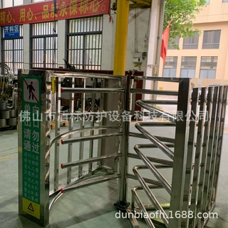 广州火车站单向旋转门 高铁站手动拒马半高门 不锈钢旋转栅门定制