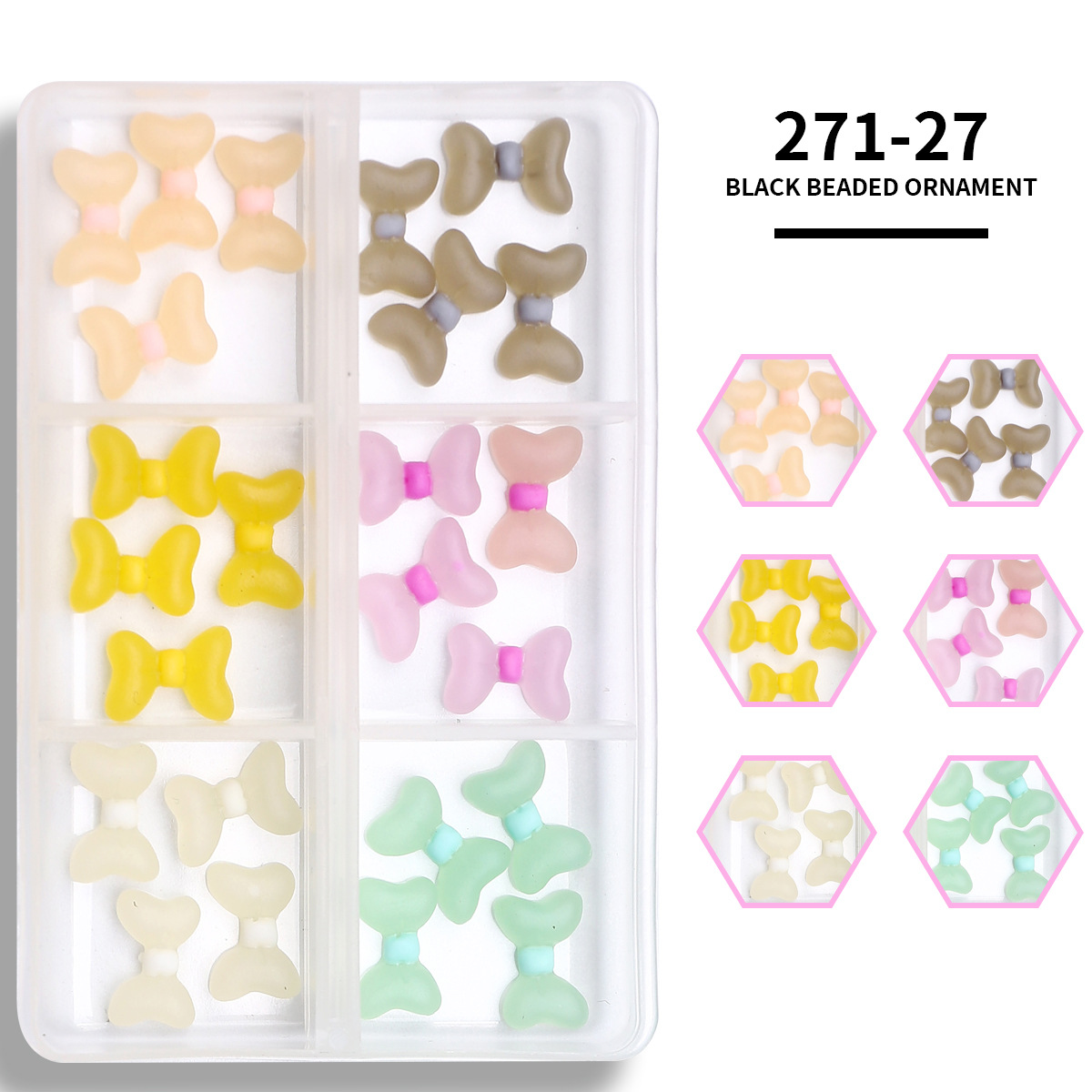 Cruz-frontera popular remache de uñas joyería no se desvanece mezclado 6-rejilla de metal largo hueco estrella Luna decoración de uñas