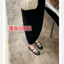 内增高小码323334圆头复古法式平底浅口百搭玛丽珍女单鞋