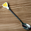 Ceramics heart shaped stainless steel, spoon for ice cream, ice cream