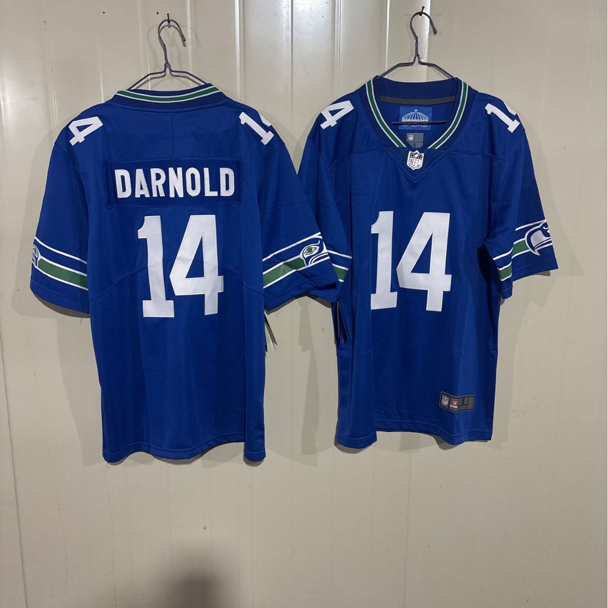 2026 NFL short-sleeved jersey, Seahawks second-generation embroidered, available for cross-border trade, 11 & 12.