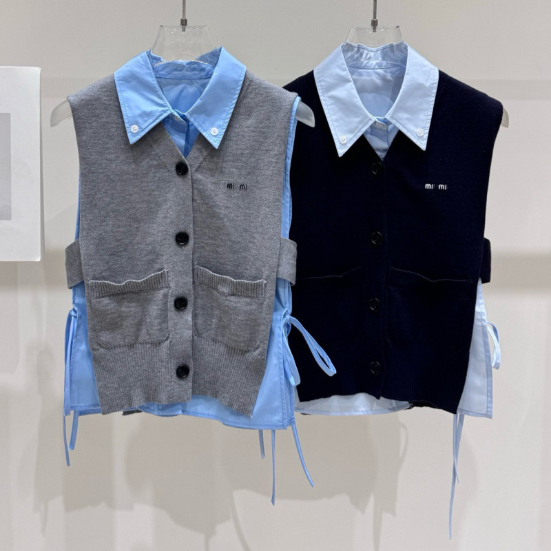 M Series New Fresh Style Set: Knitted Vest and Sleeveless Shirt Two-Piece Set, Sexy and Age-Reducing 2026