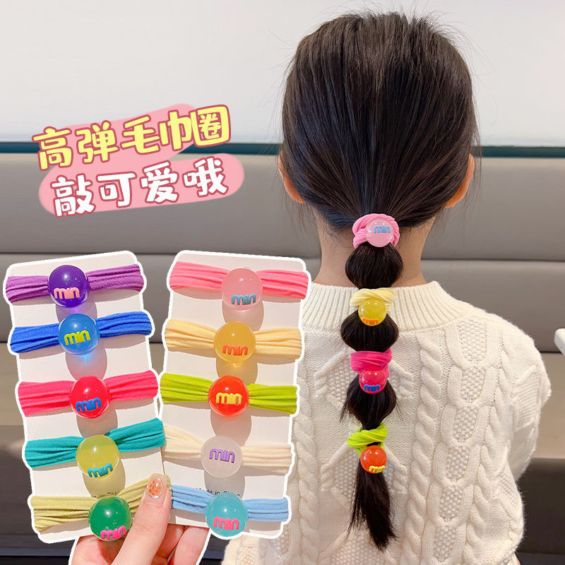 Children's cute harmless elastic hair rope