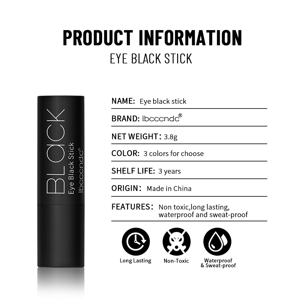 ibcccndc Black Painting Cream Black Lipstick Lip Balm Eye Black Stick Halloween Facial Color undefined
