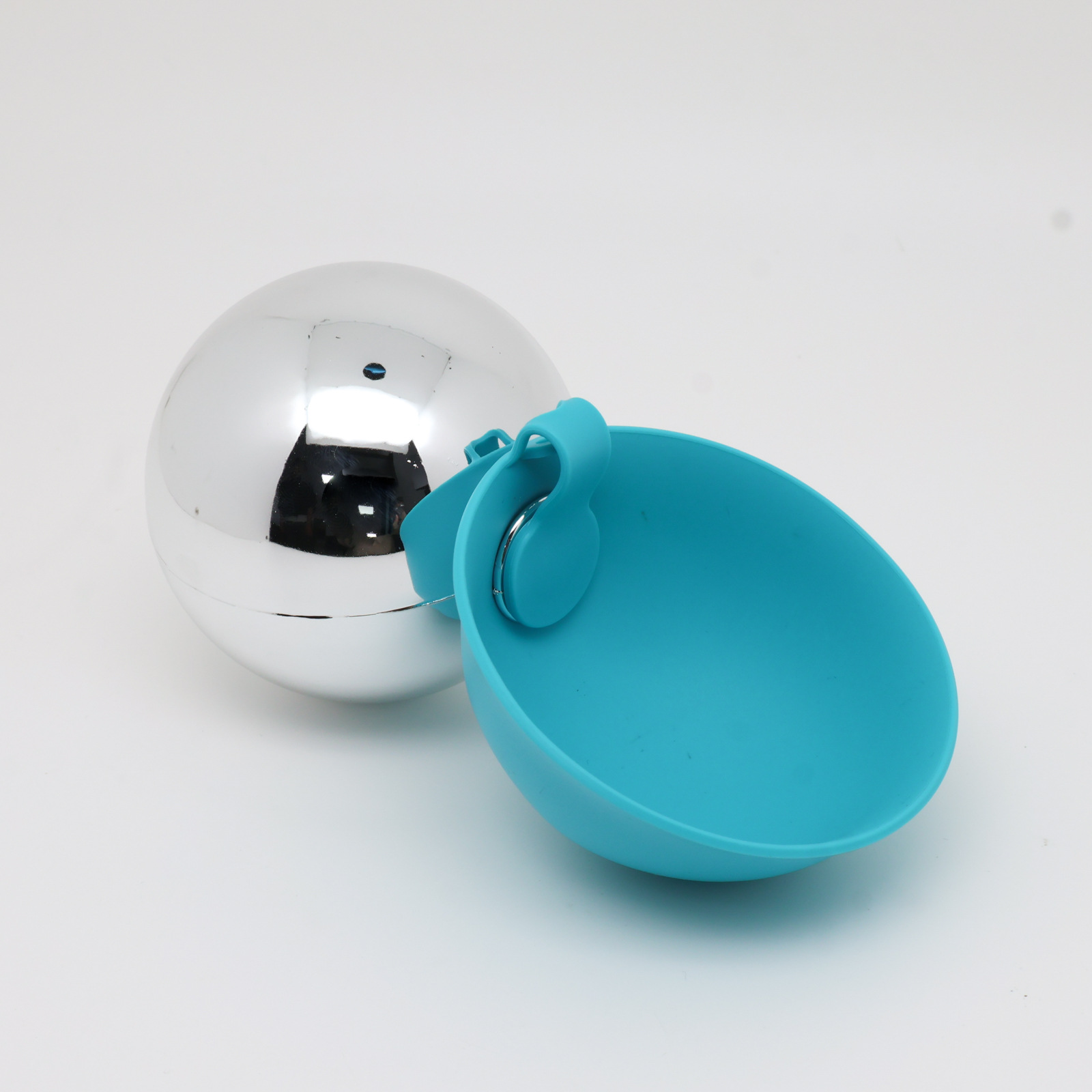 Nuevos productos transfronterizos para mascotas de acero inoxidable hervidor de agua redondo taza de agua al aire libre gato y perro plegable bebida portátil