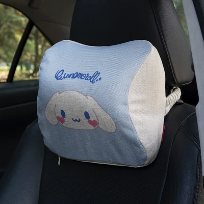 Waist support – America neck pillow headrest lumbar - rhombus-pillow-blue-big-eared-dog-single