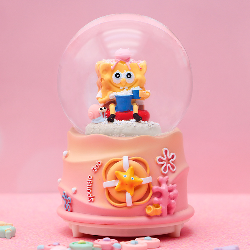 Romántico secreto bosque bola de cristal luminosa caja de música caballo blanco creativo decoración de escritorio de niña regalo de estudiante al por mayor