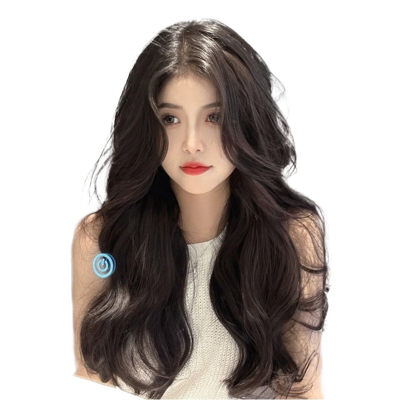 Volumen de crecimiento de cabello largo de tres piezas de Big Wave mujer esponjoso invisible pieza de extensión de cabello sin costuras cabello rizado parche de extensión de cabello ligero