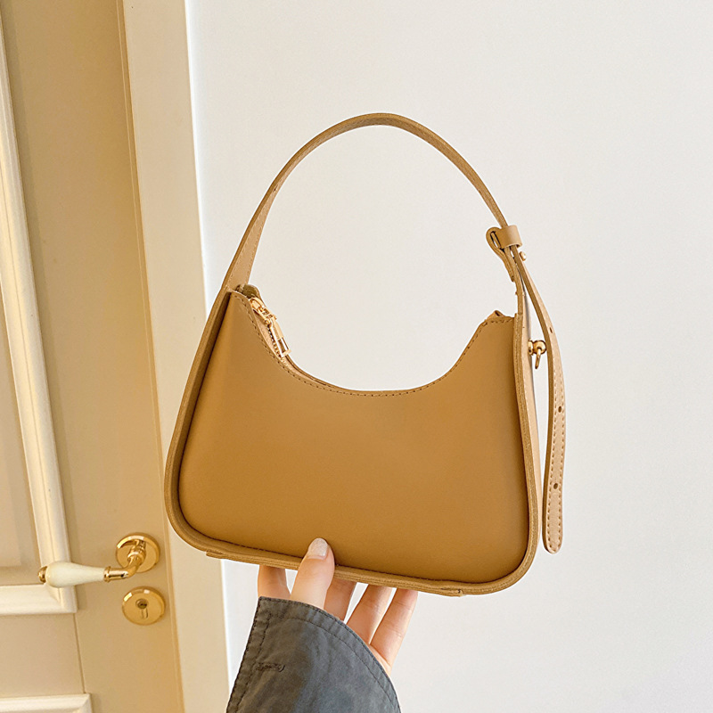 Bolsas de brazo populares de color sólido 2023, nuevas bolsas de moda coreanas frescas y casuales de mujer, bolsas de mano, bolsas de tendencia, bolsas pequeñas