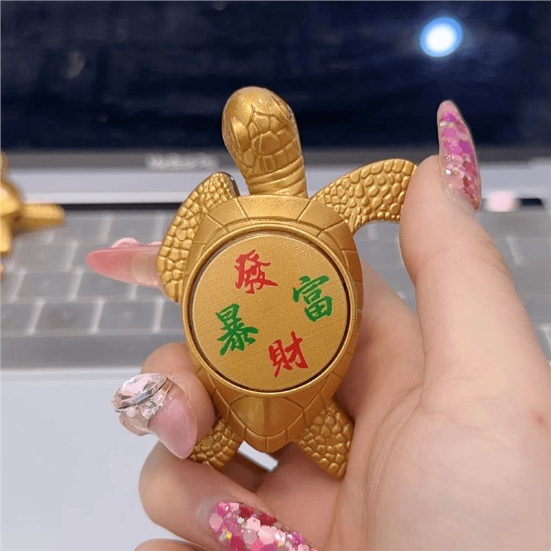 Zhao Caijin Bao tortuga de oro infláble llama abierta encendedor creativo tortuga de oro pequeña tortuga de metal para enviar novio encendedor image 10