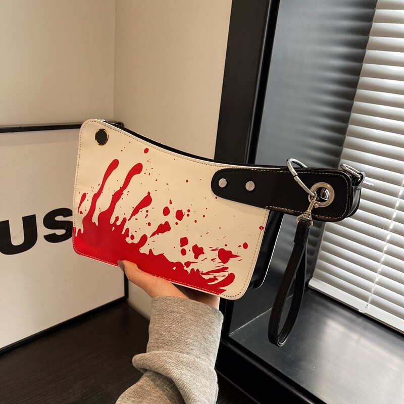Cross-Border Supply Women's High-End Creative Personalized Bag Women's Bag Halloween Kitchen Knife Clutch Bag Hand-Held Crossbody Bag