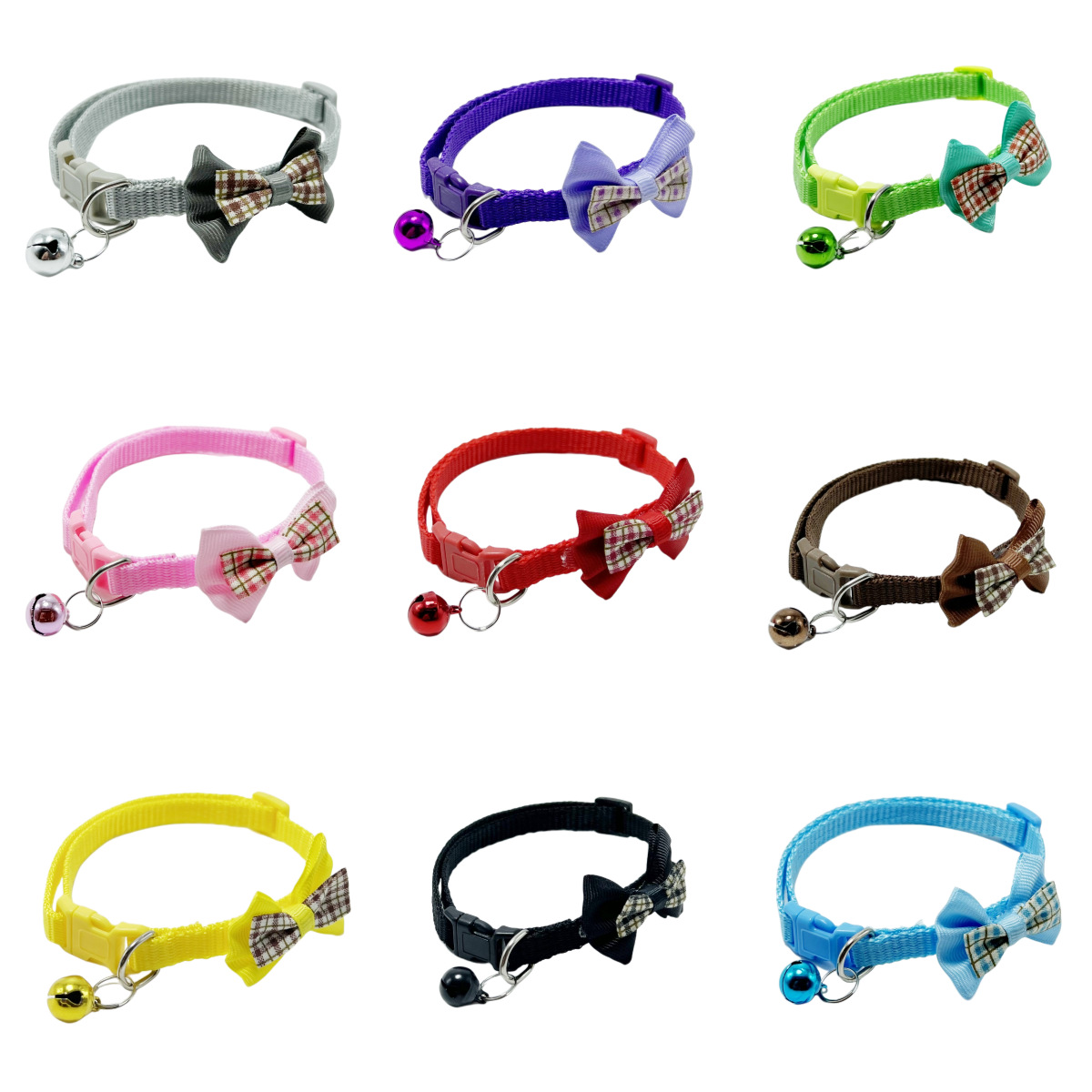 寵物用品狗頸圈貓咪脖圈兔子蝴蝶結項圈鈴鐺遛狗跨境外貿廠家批發