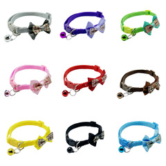 寵物用品狗頸圈貓咪脖圈兔子蝴蝶結項圈鈴鐺遛狗跨境外貿廠家批發