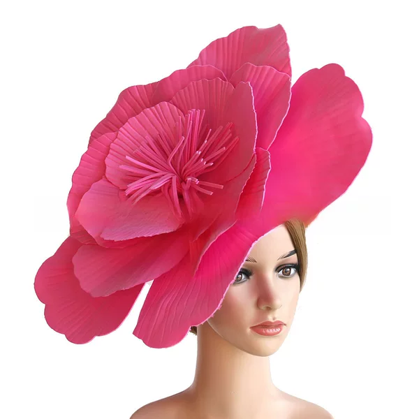 Cross-border hat flower hair accessories headdress flower bowler hat photography catwalk photo photography hair accessories racing festival exaggerated headdress for women