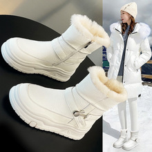厚底真皮羊毛雪地靴女2026冬新款百搭防水防滑加厚保暖棉鞋面包鞋