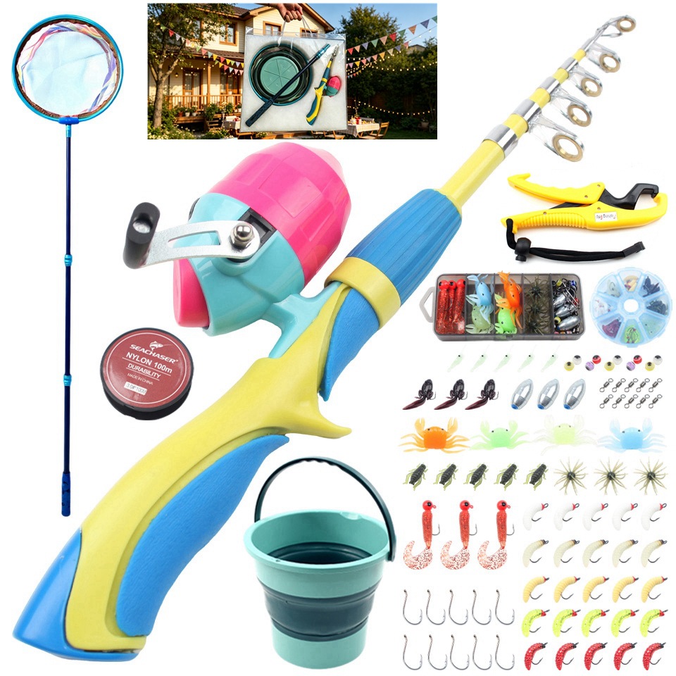 Fishing gift box set for beginners, one-stop complete outdoor fishing equipment, cross-border fishing gear