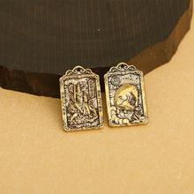 大吉黄铜赵公明将军生肖牌创意钥匙扣挂件金属掛飾批发财神吊牌