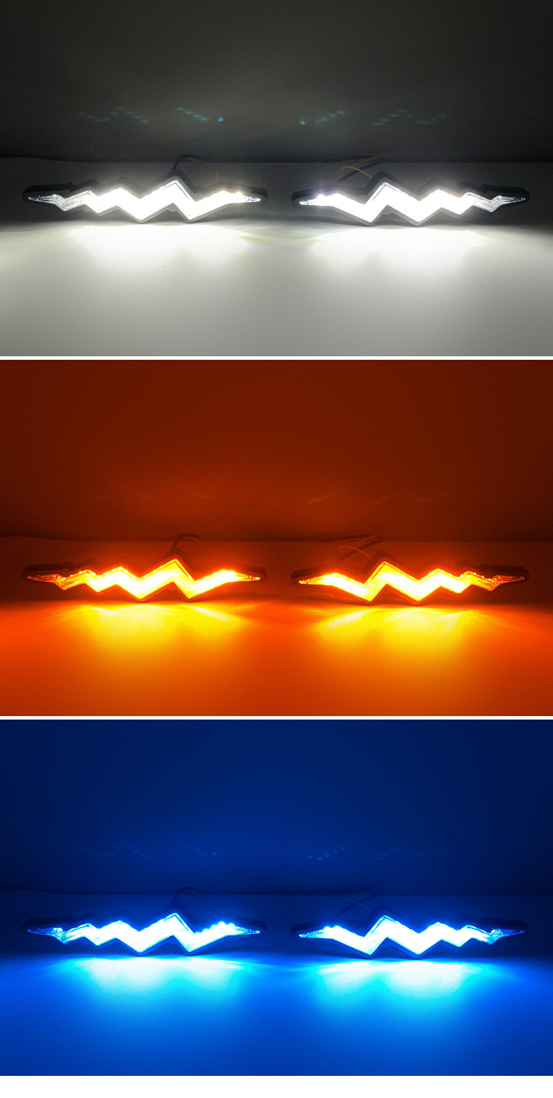 Suitable for universal car daytime running lights, lightning-style decorative lights, LED daytime running lights, and flowing turn signals