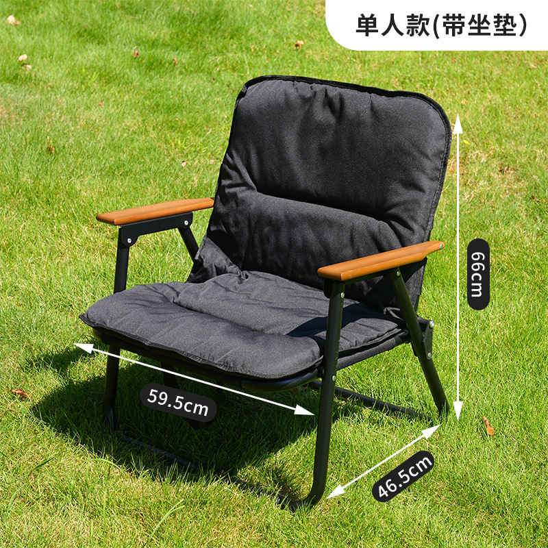 Silla plegable al aire libre portátil doble silla plegable pesca dos personas sofá silla al aire libre ocio camping respaldo reclinable