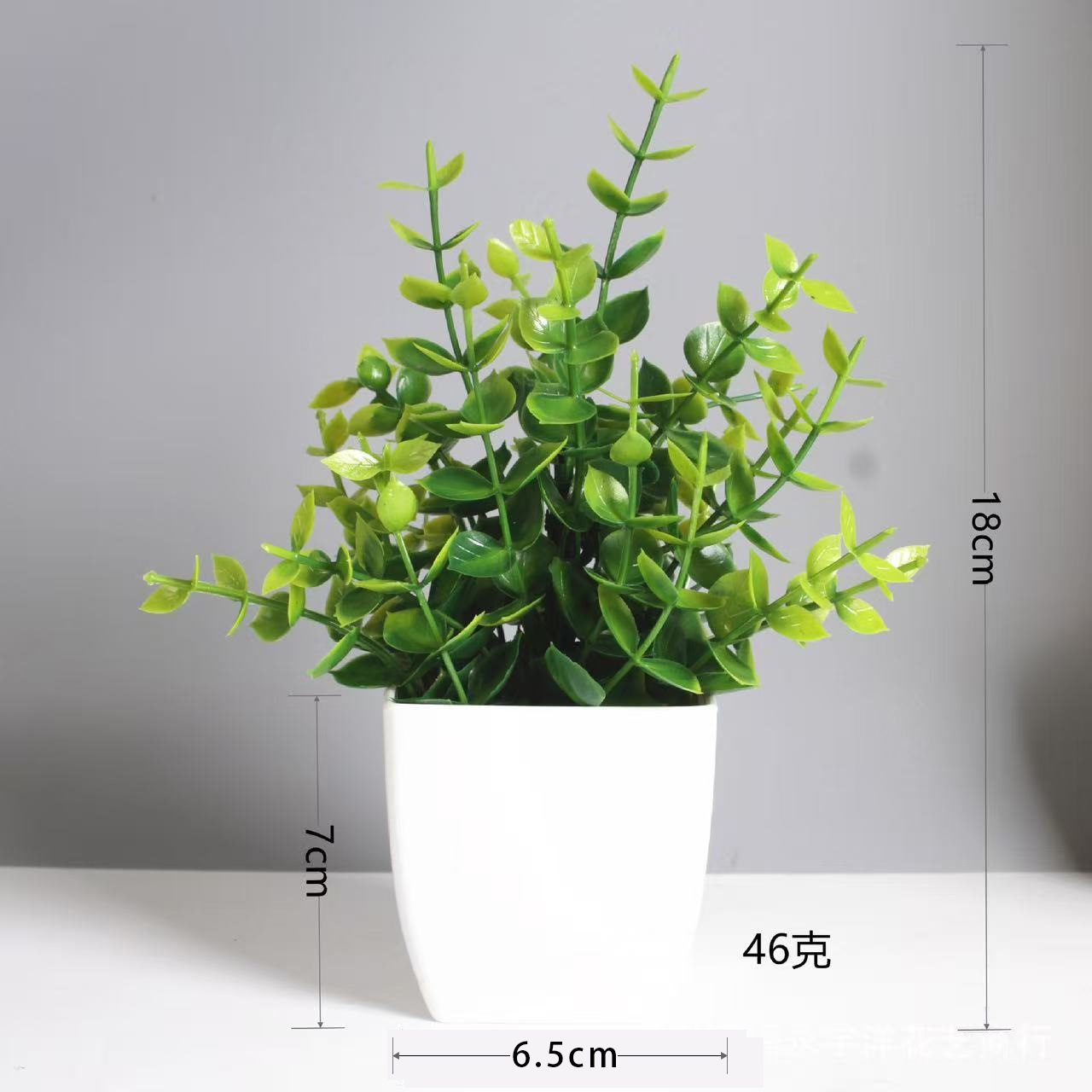 Transfronterizos venta caliente planta simulada planta simulada verde decoración interior y exterior maceta de plástico maceta de eucalyptus image 6