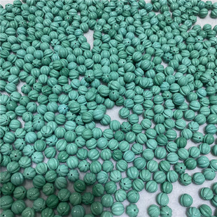 High Porcelain Magnesite Second Generation Turquoise Pumpkin Wen Play Accessories Carving Loosen Bead Round Bead Accessories DIY Bead Bracelet
