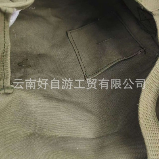 빈티지 카키 캔버스 가방 화재 방지 가스 마스크 액세서리 사첼 두꺼운 캔버스 숄더 백 빈티지 스쿨 백