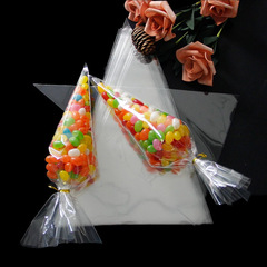 100 pieces per pack DIY wedding birthday party opp bags transparent candy triangular food bags flower gift bags