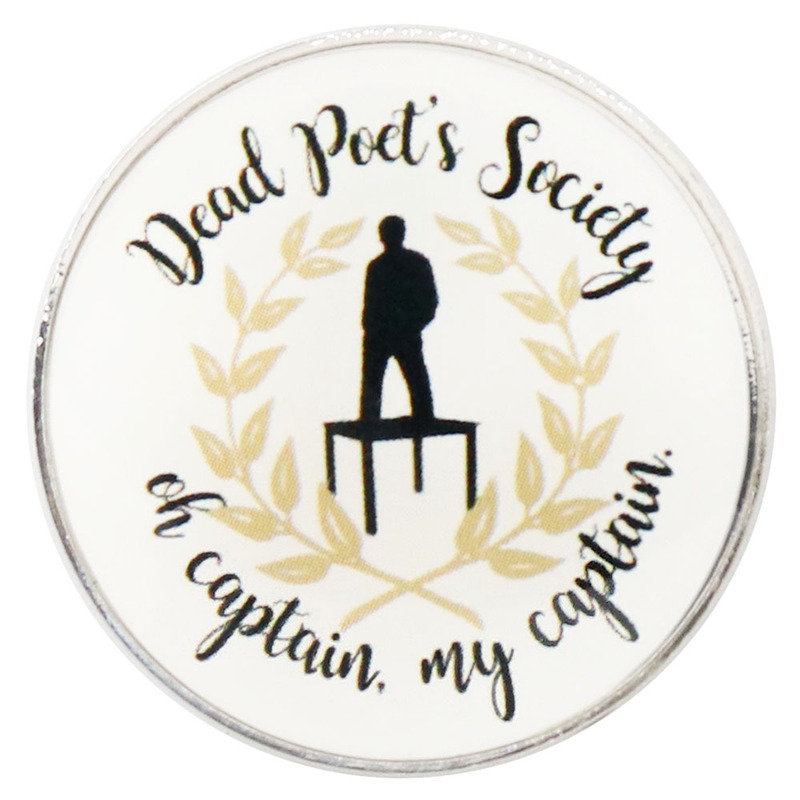 Poetry Society My Captain Literature Lovers Gift Reader Poetry Quotes Fashion Lapel Pin Brooch