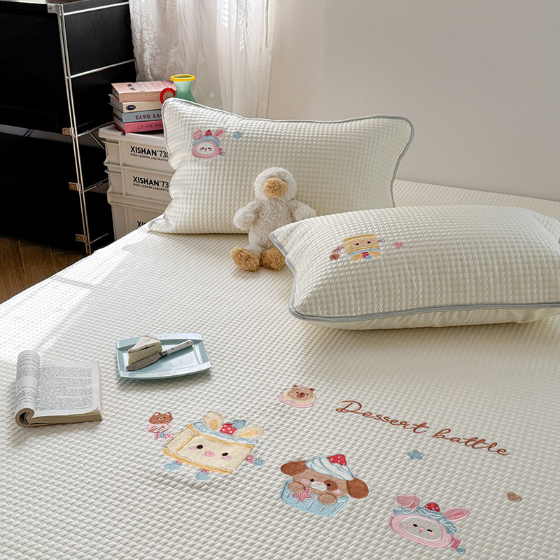 Class a Summer Cool Ice Bean Mat Three-Piece Set Summer Mat Air-Conditioned Mat 1.5m1.8 Soft Mat Bed Sheet