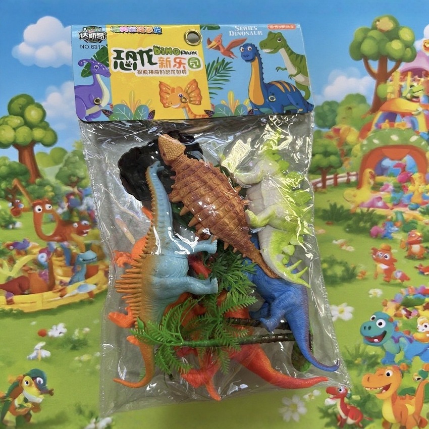Diversión infantil de goma suave simulación de dinosaurios nuevo paraíso 6 juguetes de entretenimiento para padres e hijos