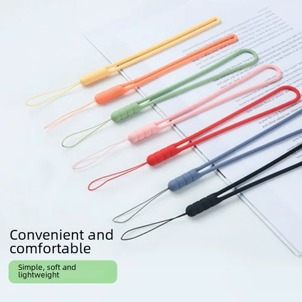 Mobile Phone Lanyard Liquid Silicone Hand Rope Short Style Unisex Colorfulful Elastic Soft Mobile Phone Chain U Disk Water Cup Lanyard