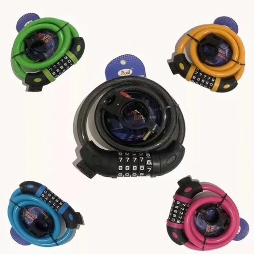 Bicycle lock four-digit code lock five-digit code lock English version anti-theft lock bicycle riding supplies