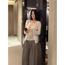 FOX ROOM 马海毛针织套装2025秋季新款吊带背心+开衫两件套A5574