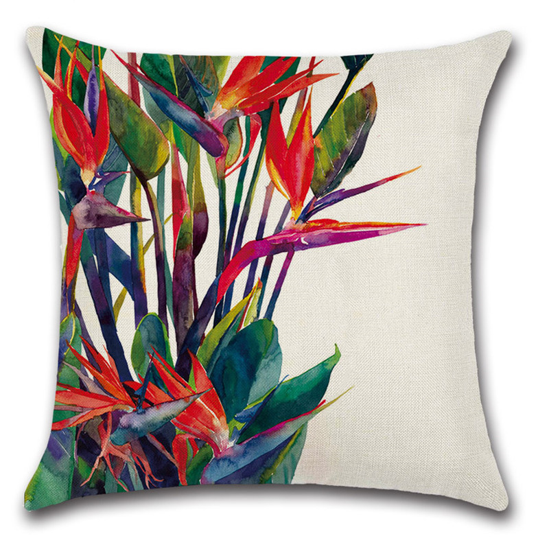 YC Amazonas plantas tropicales flor decoración abrazo funda de almohada casa sofá funda de almohada cojín de hoja de plátano coche