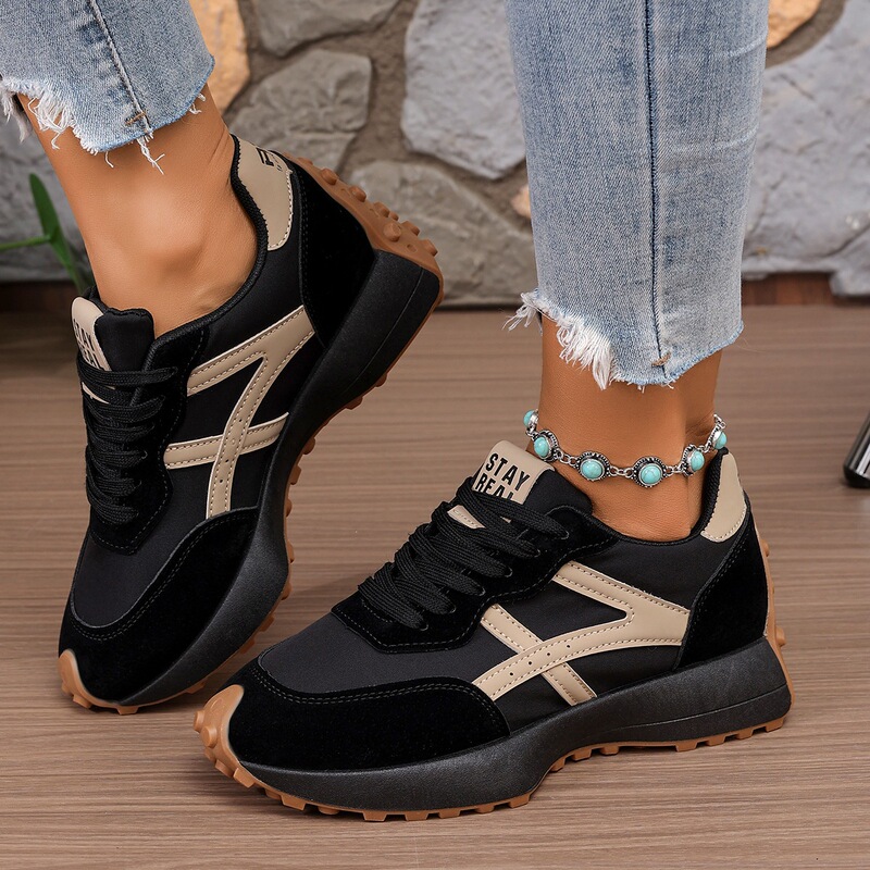 Cross-Border 2026 Spring New Color-Blocking Thick-Soled Dad Shoes for Women, Casual Sports Shoes, German Training Shoes, Soft-Soled, Comfortable, Versatile Cross-Border 2026 Spring New Color-Blocking Thick-Soled Dad Shoes for Women, Casual Sports Shoes, German Training Shoes, Soft-Soled, Comfortable, Versatile