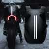 Retroreflective black helmet, backpack