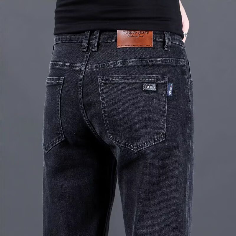 Men's Loose Straight-Leg Jeans 2025 New Spring and Autumn Elastic Casual Pants Durable Work Trousers Men's Loose Straight-Leg Jeans 2025 New Spring and Autumn Elastic Casual Pants Durable Work Trousers