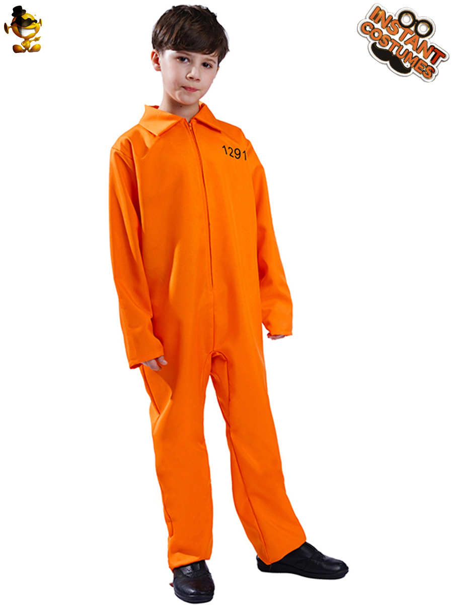 Halloween niño prisionero etapa rendimiento traje niño prisionero Cosplay traje niño prisionero uniforme