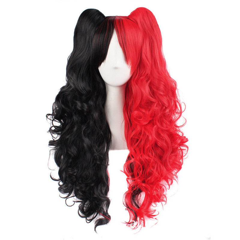 Double ponytail Tiger Mouth clip wig long roll ponytail grip clip color Universal COS wig female full head cover foreign trade Europe and the United States