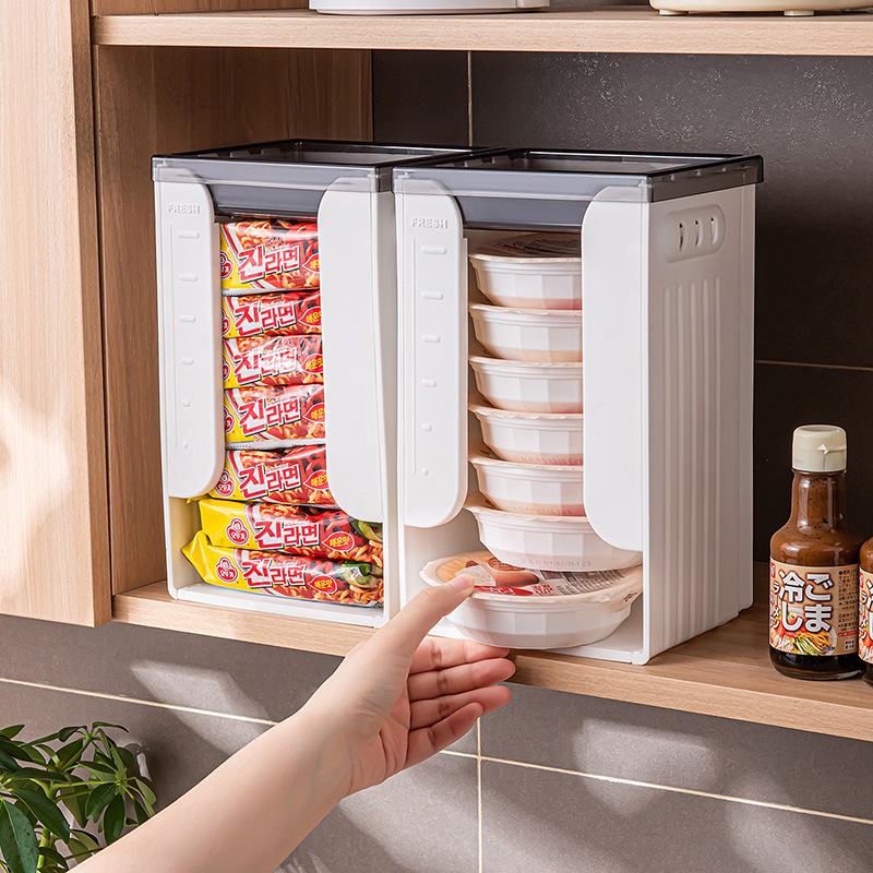 Desktop Instant Noodle Storage Organizer, Cabinet Instant Noodle Organizer Basket, Facial Mask Storage Rack, Household Foldable Storage Box