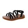 Summer sandals, footwear for leisure, Korean style, on elastic band, soft sole, wholesale