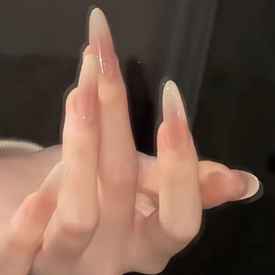 [Plain Water] Handmade Huan Huan Ganlu Temple Hua Fei Mold Face Wearing Armor Finished White Nude Manicure Pieces