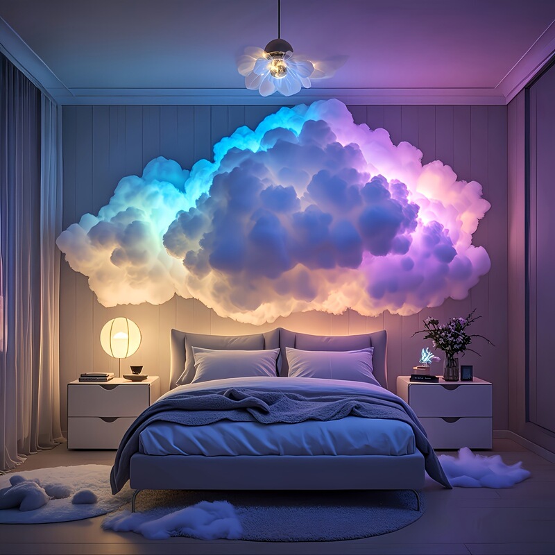 Colorful Cloud Lights, Cloud Lamps, Ceiling Cloud Lights, Compliant with Cross-Border Platforms, Multi-Color with Music Rhythm Colorful Cloud Lights, Cloud Lamps, Ceiling Cloud Lights, Compliant with Cross-Border Platforms, Multi-Color with Music Rhythm