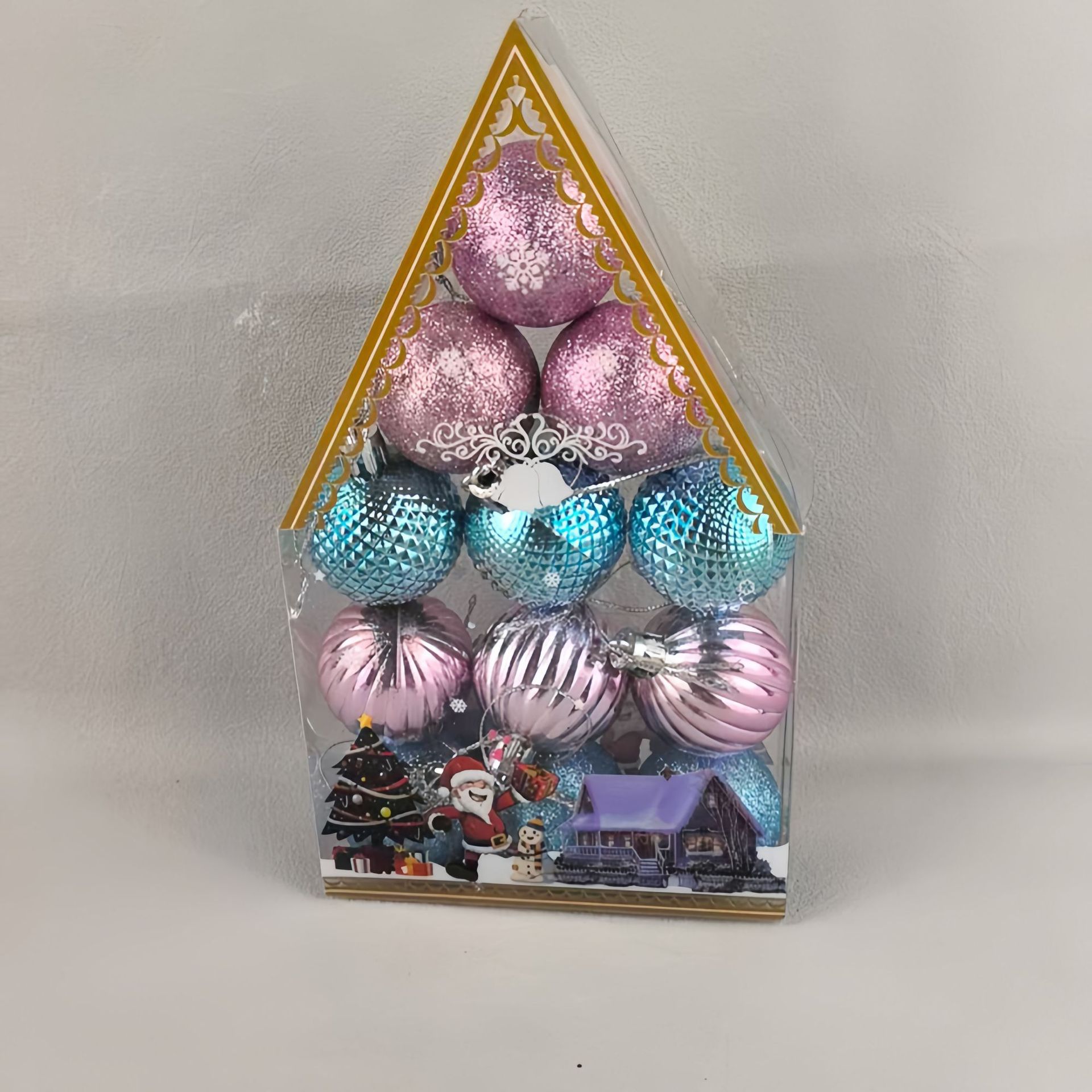 Nuevos adornos de Navidad transfronterizos colgantes de Navidad Bolas de Navidad Set Bolas de Navidad Colgantes de árbol de Navidad Caja de regalo Bolas de Navidad G image 24